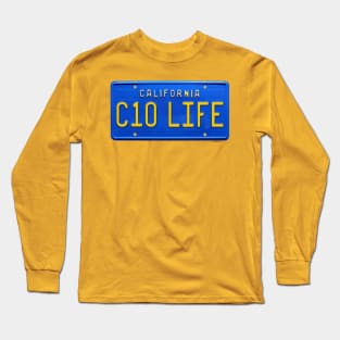 C10 Life California 1970s blue license plate Long Sleeve T-Shirt